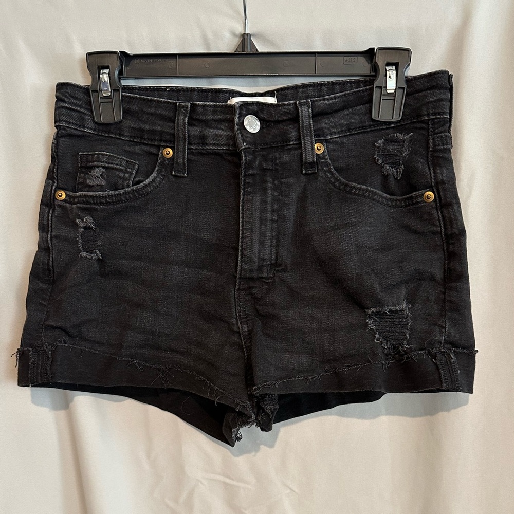Black Jean shorts